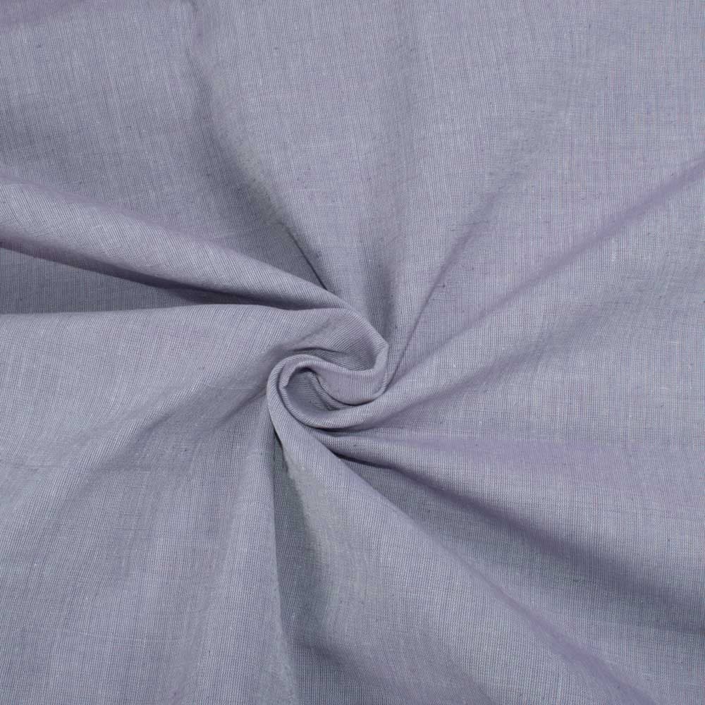 Chambray Purple Khadi Cotton 125 GSM Handwoven Fabric