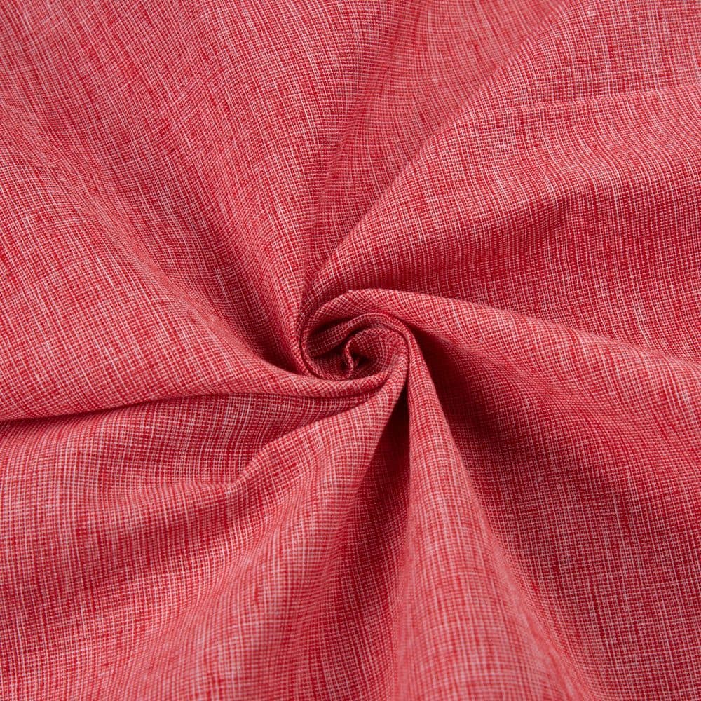 Chambray Red Pure Cotton 105 GSM Handwoven Fabric