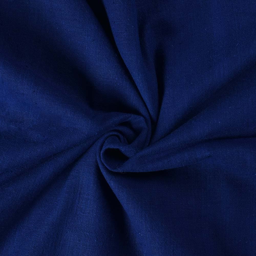 Plain Blue Pure Khadi 142 GSM Handwoven Fabric