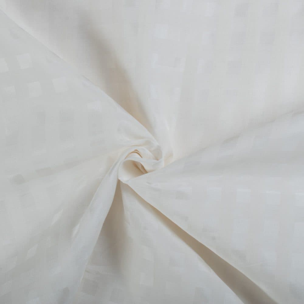 Big Check Natural Silk & Cotton Blend 45 GSM Handwoven Fabric 24