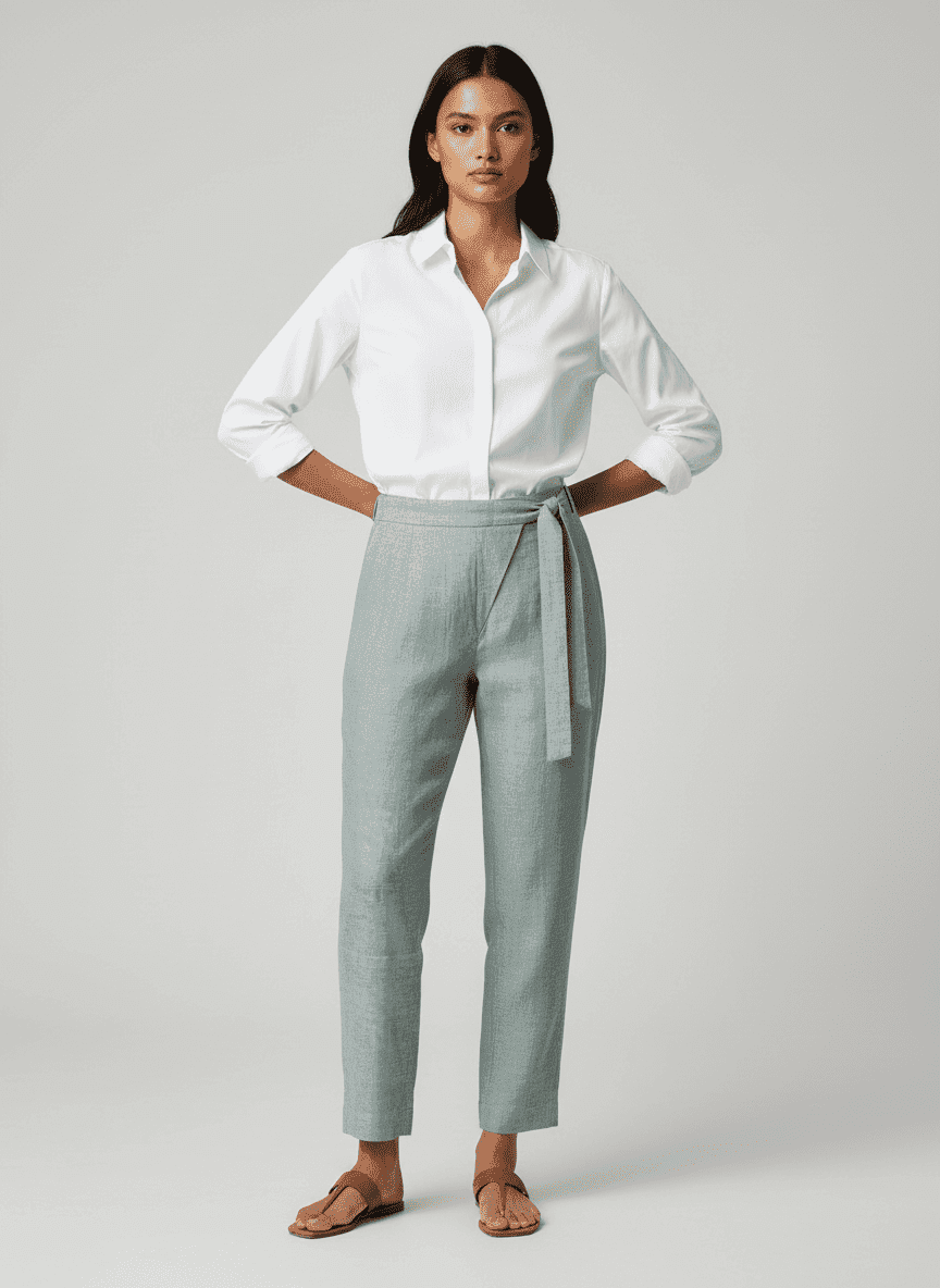 Tie-Up Waist-Band Trouser