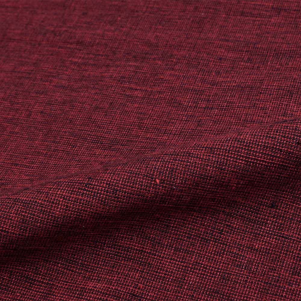 Chambray Red Pure Cotton 110 GSM Handwoven Fabric 26