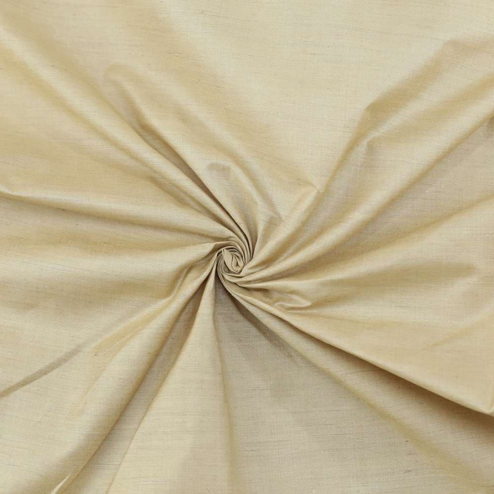 Plain Natural Tussar & Muga Silk Blend 70 GSM Handwoven Fabric
