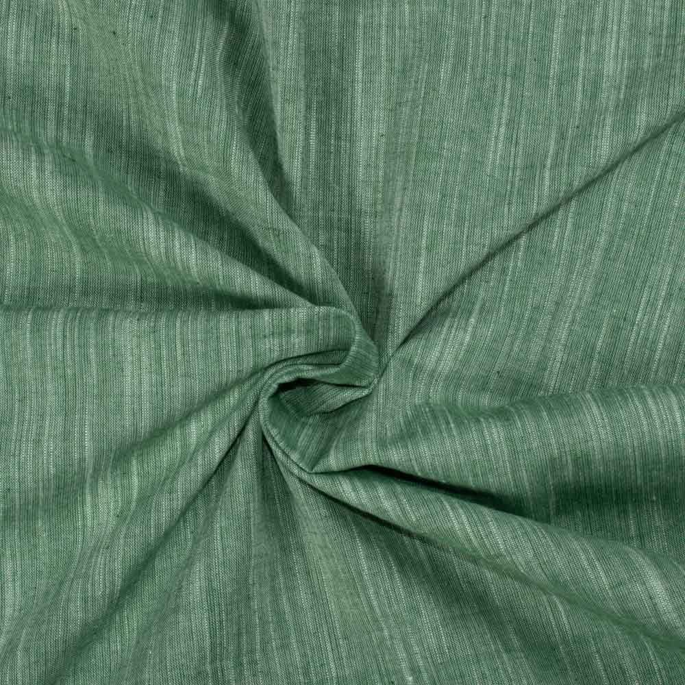 Cross Color White Green Pure Cotton 100 GSM Handwoven Fabric