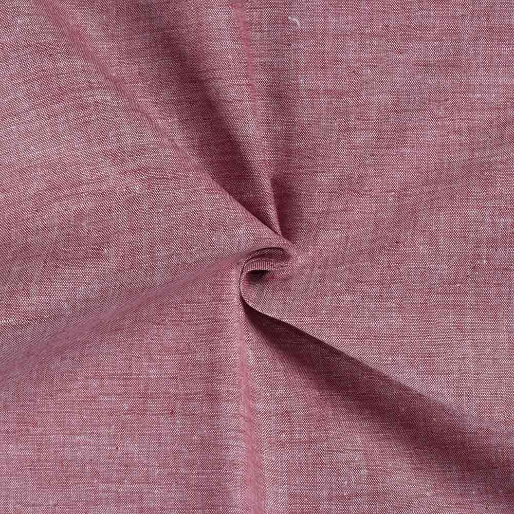 Chambray Pink Khadi Cotton 115 GSM Handwoven Fabric