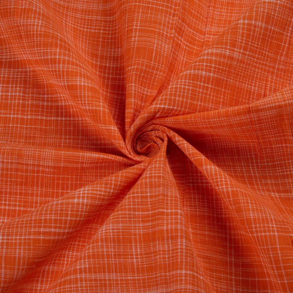 Orange Yarn Tie-Dye 90 GSM Pure Cotton Fabric