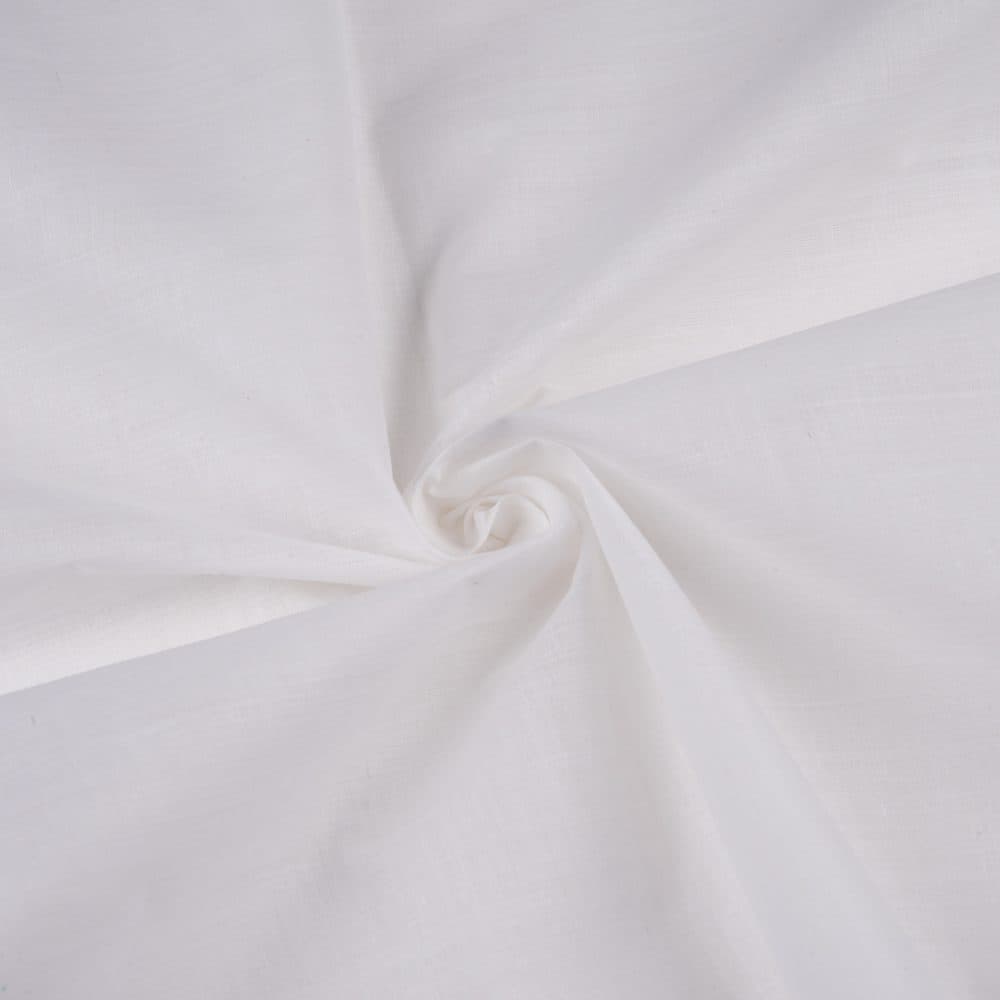 White Khadi Organdy Handspun & Handwoven Pure Khadi 46 GSM Fabric - Bleached & Dyeable