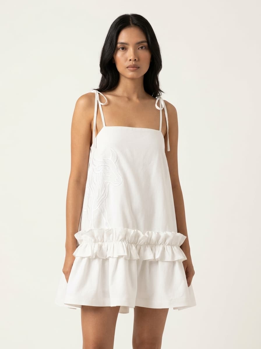 Ruffles & Gathers Shift Dress