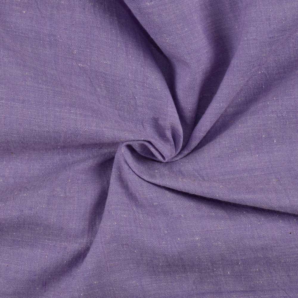 Chambray Purple Khadi Cotton 92 GSM Handwoven Fabric As17
