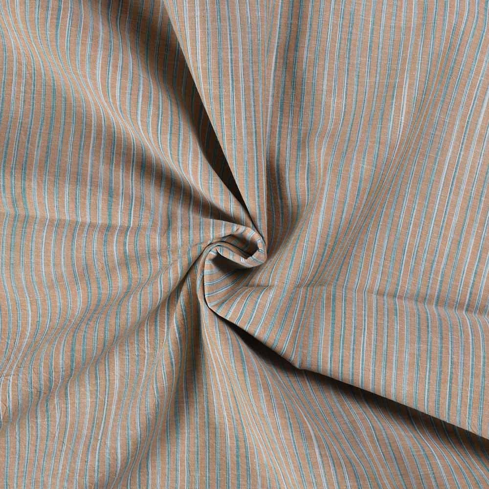 Stripe Yellow Green Yarn Tie Dye Pure Cotton 65 GSM Handwoven Fabric