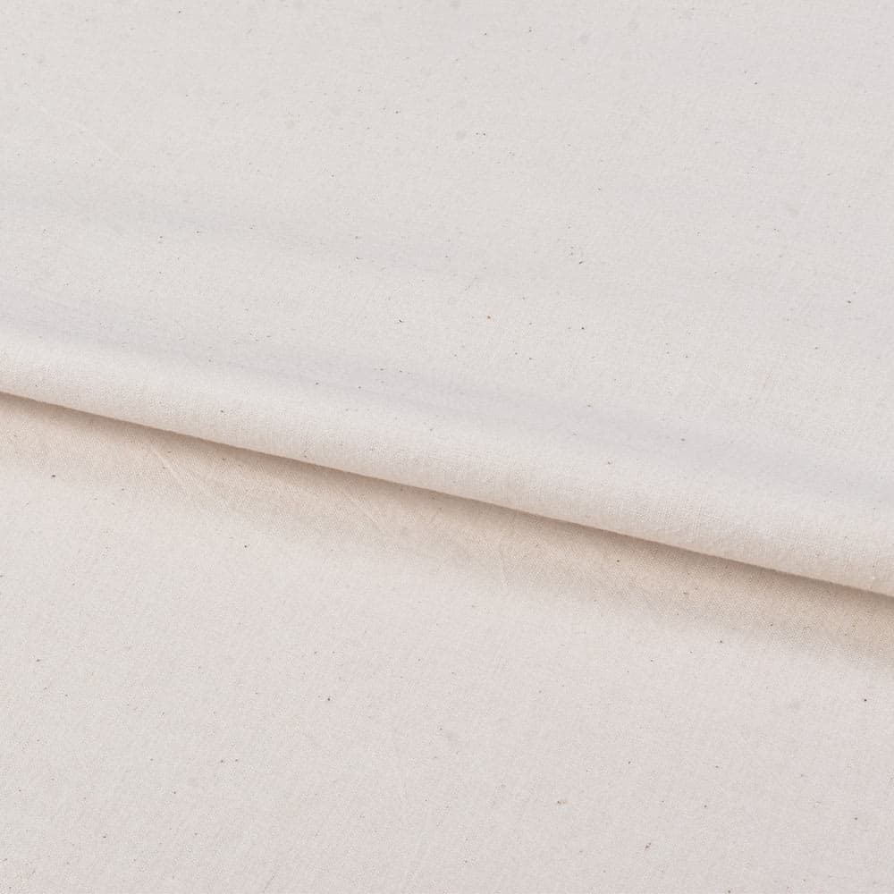 White Pure Cotton Muslin 96 GSM Handwoven Fabric - Bleached Dyeable