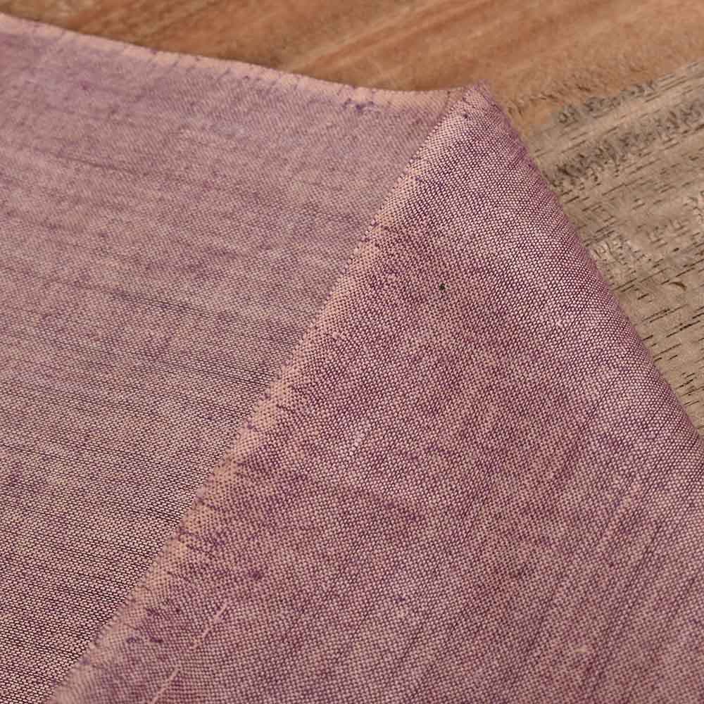Cross Colour Brown Pure Cotton 92 GSM Handwoven Fabric Ak14