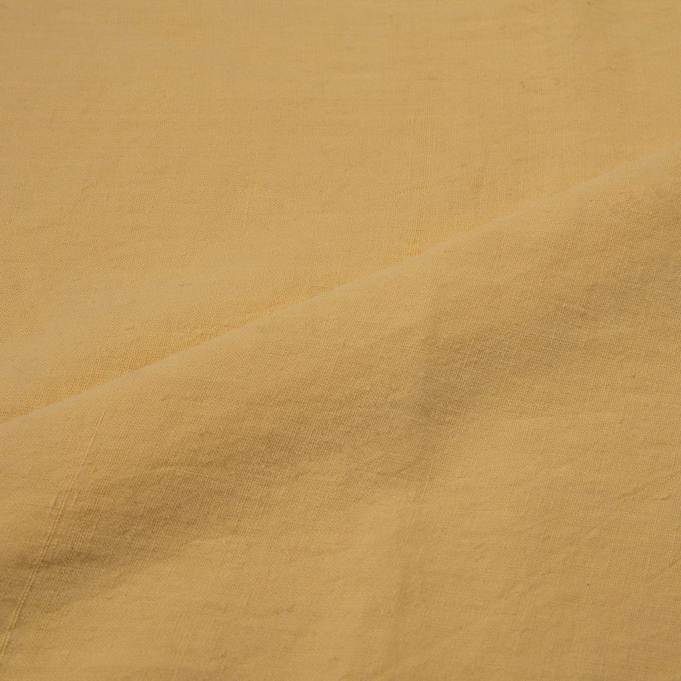 Plain Dark Yellow Natural Marigold Palash Mallotus Dyed 115 GSM Cotton Fabric