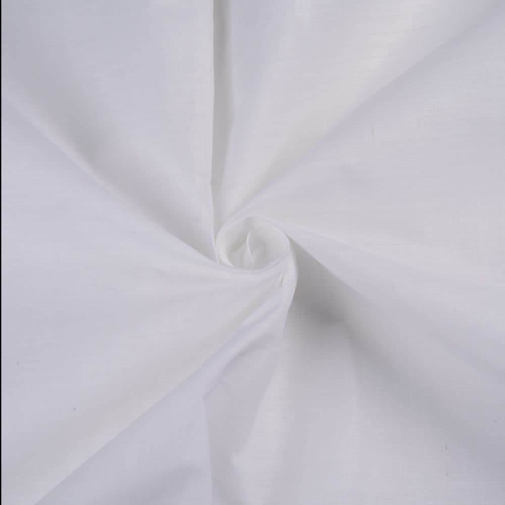 White Khadi Handspun & Handwoven 56 GSM Muslin Fabric - Bleached & Dyeable