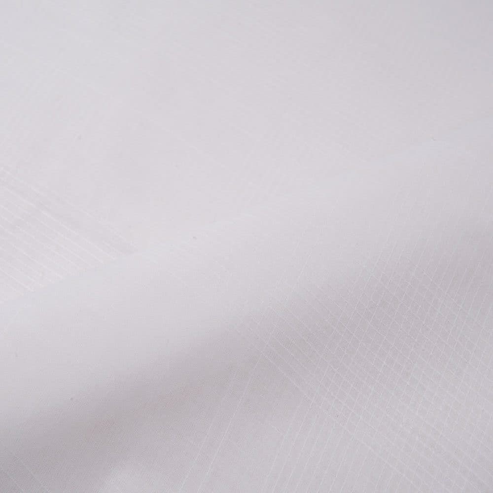 White Check Cotton Chiffon 62 GSM Handwoven Fabric | Bleached White & Dyeable