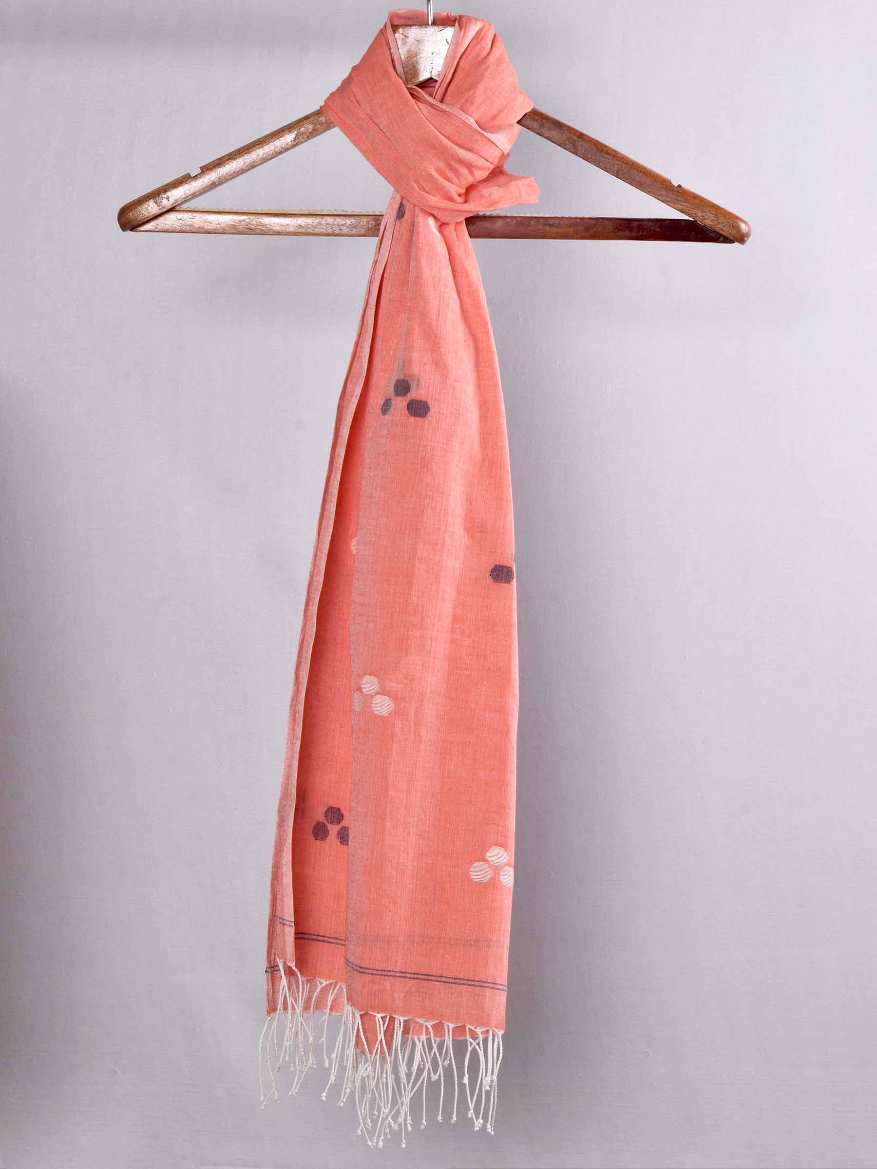 Geometric Jamdani Handwoven Cotton Scarf 78