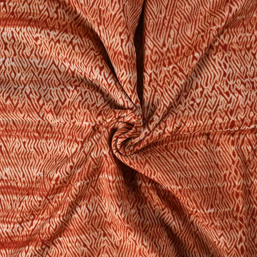 Abstract Maroon Shibori 90 GSM Mercerised Cotton Fabric 59