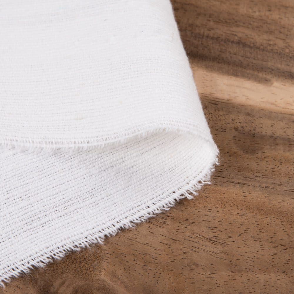 Plain White Natural Organic Khadi Cotton 246 GSM Fabric