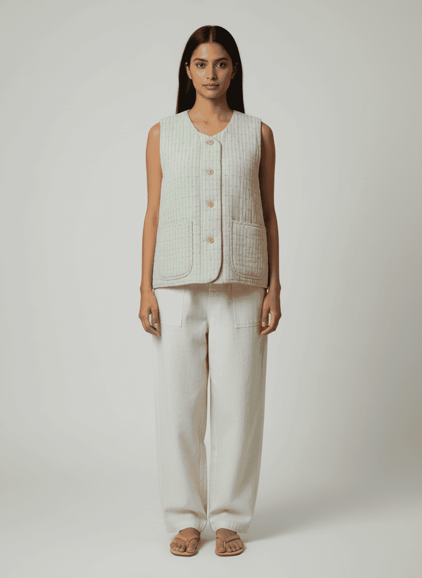 Round Neck Regular Fit Vest