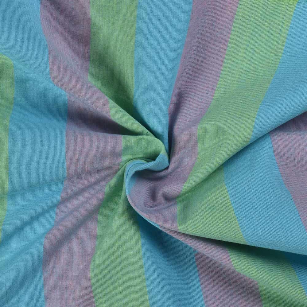 Stripe Multicolor Pure Cotton 98 GSM Handwoven Fabric 258