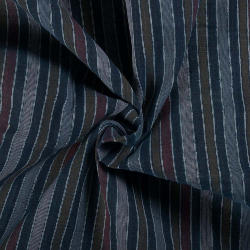 Multicolour Stripe Pure Cotton 60 GSM Handwoven Fabric