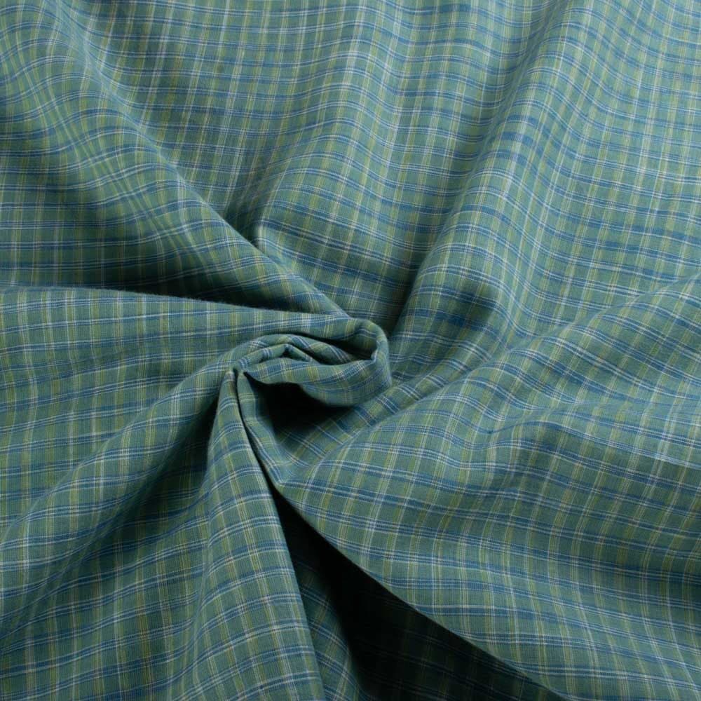 Multicolor Check Tie-Dye 50 GSM Pure Cotton Handwoven Fabric