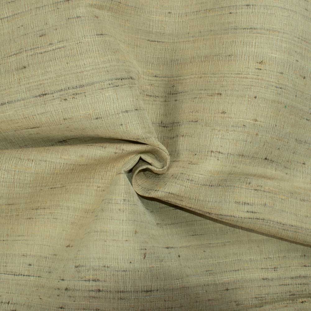 Plain Cream Natural Ketya Silk Cotton Blend 150 GSM Handwoven Fabric