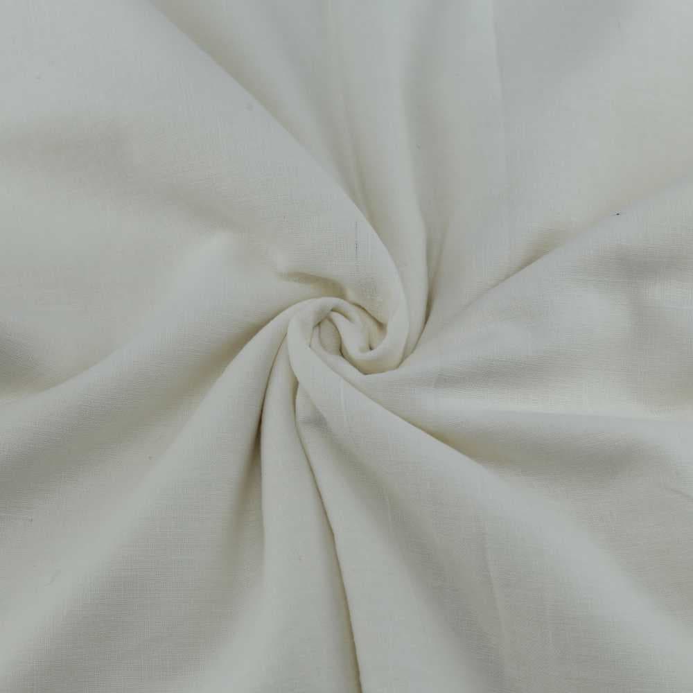 White Khadi 130 GSM Handspun & Handwoven Fabric - Bleached Dyeable