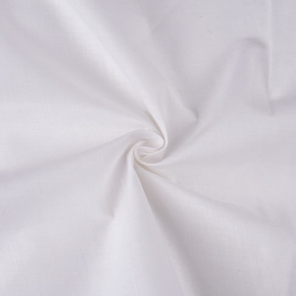 White Muslin Khadi Cotton 115 GSM Fabric - Bleached White & Dyeable 02