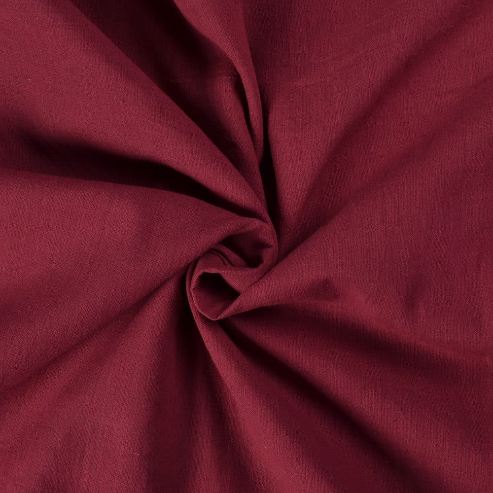 Plain Red Khadi Cotton 65 GSM Handwoven Fabric