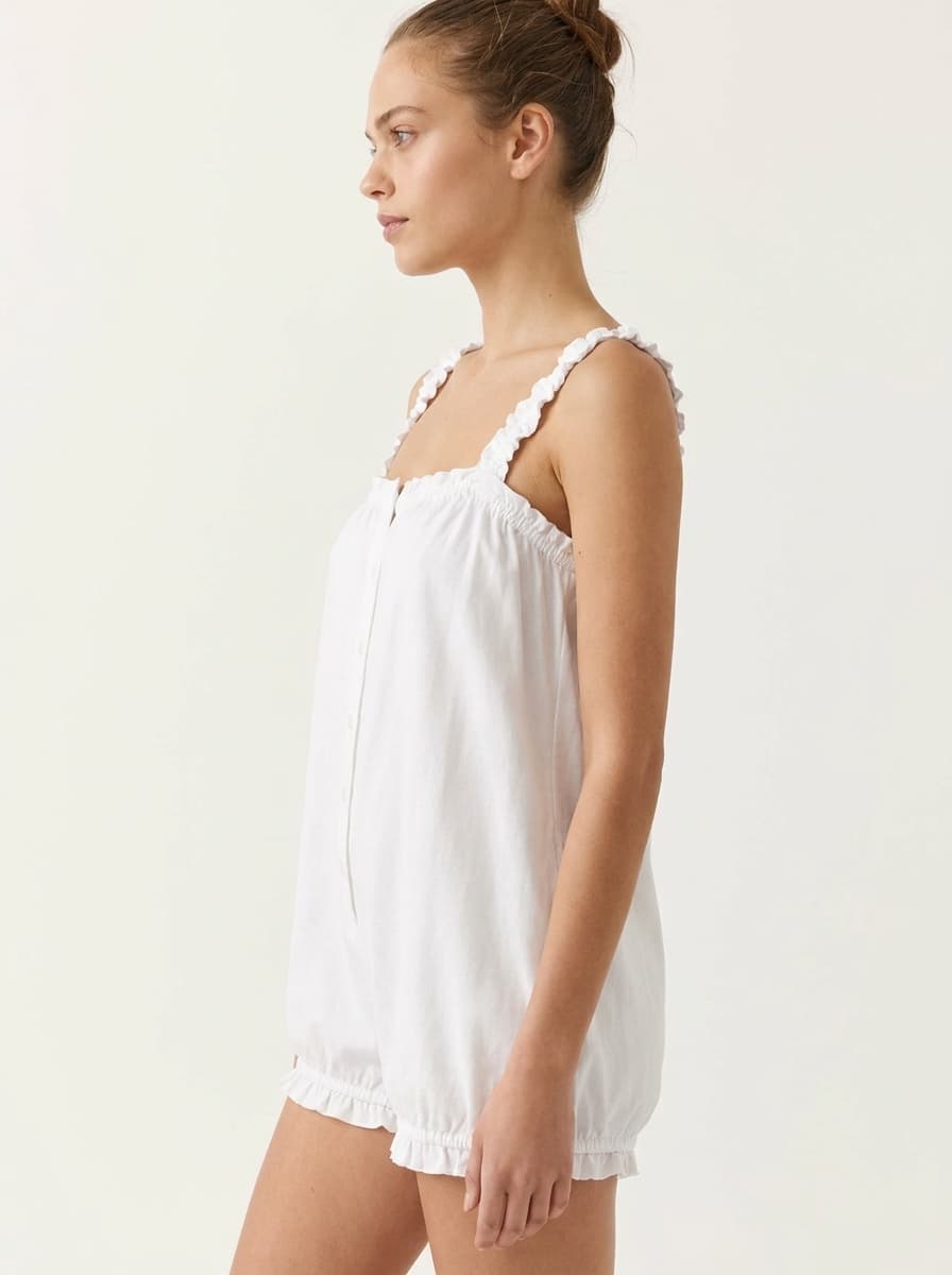 Ruffled & Bust Tied Romper