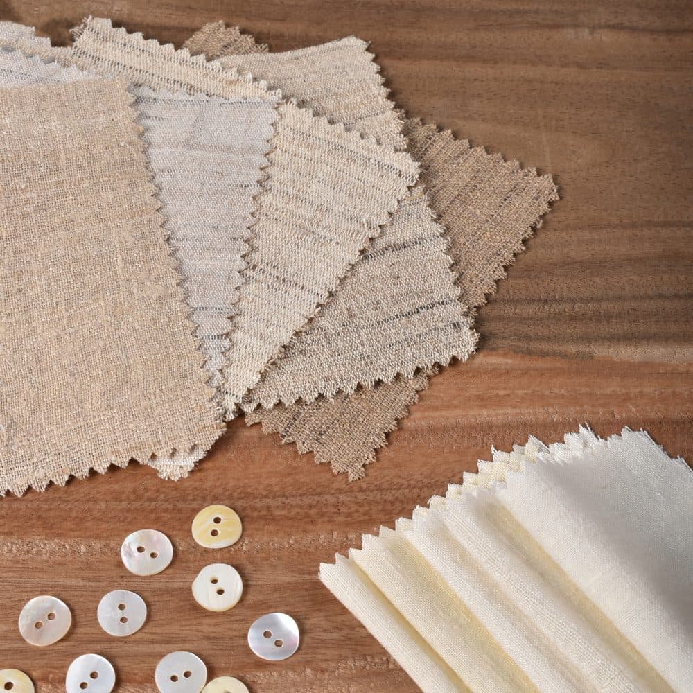 Indian Peace Silk Fabric Swatches - Matka, Ketya (4 *4 Inch, 40 GSM - 180 GSM, Up to 60 Swatches)