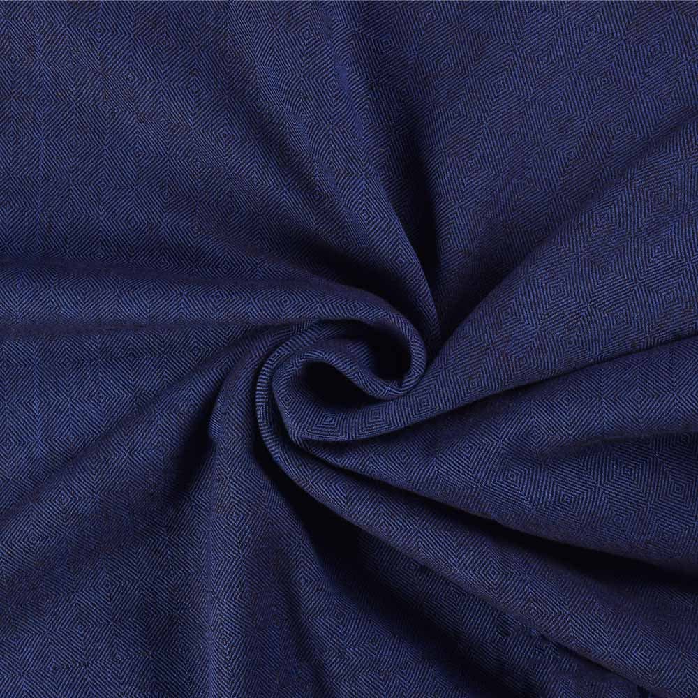 Navy Diamond Twill Khadi Cotton 136 GSM Fabric