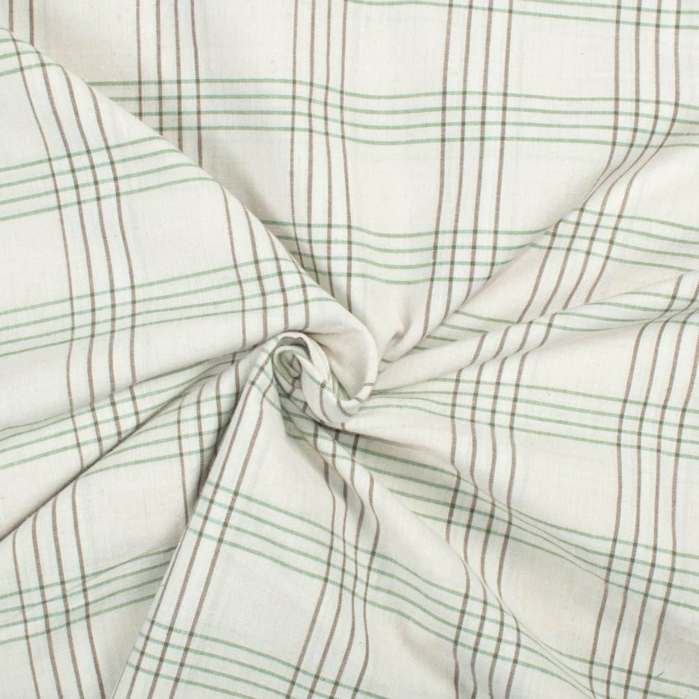 Check Multicolor Pure Cotton 105 GSM Handwoven Fabric 661