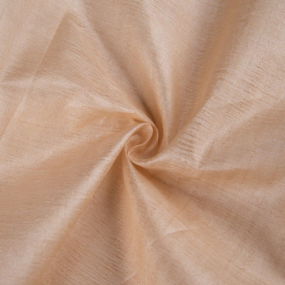 Plain Natural Pure Tussar Silk 50 GSM Handwoven Fabric