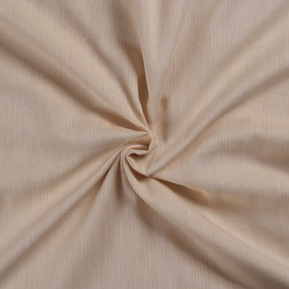 Stripe Light Peach Pure Cotton 80 GSM Handwoven Fabric W29