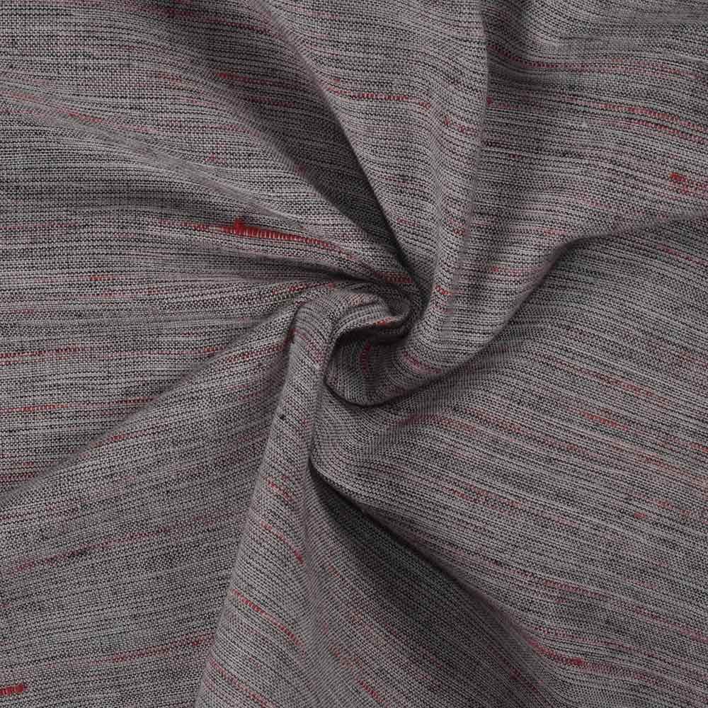 Futki Taupe Khadi Cotton 93 GSM Handwoven Fabric