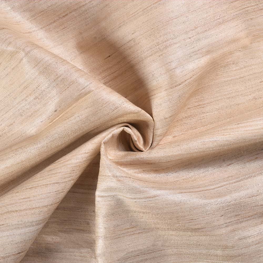 Plain Natural Pure Tussar Silk 92 GSM Handwoven Fabric