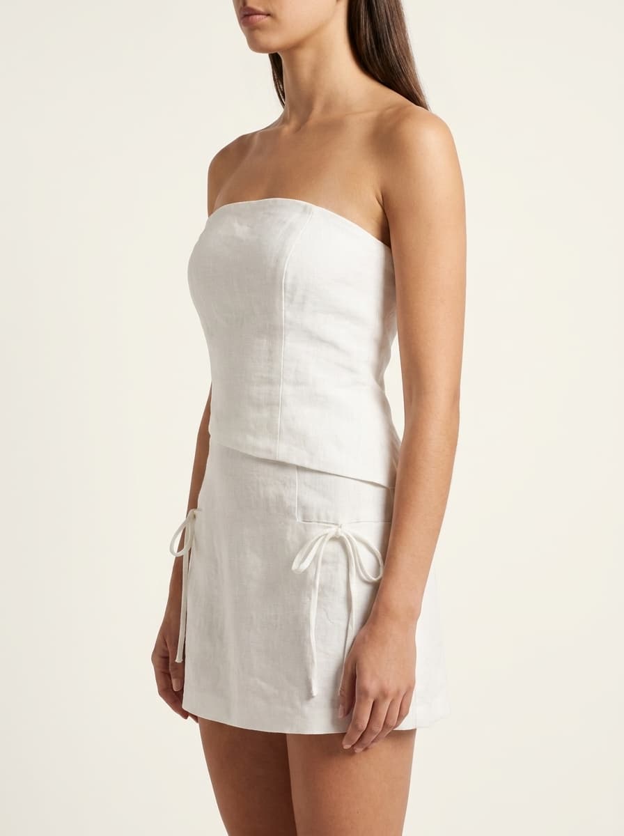 Asymmetric Top & Skirt With Bows Co-ord Set