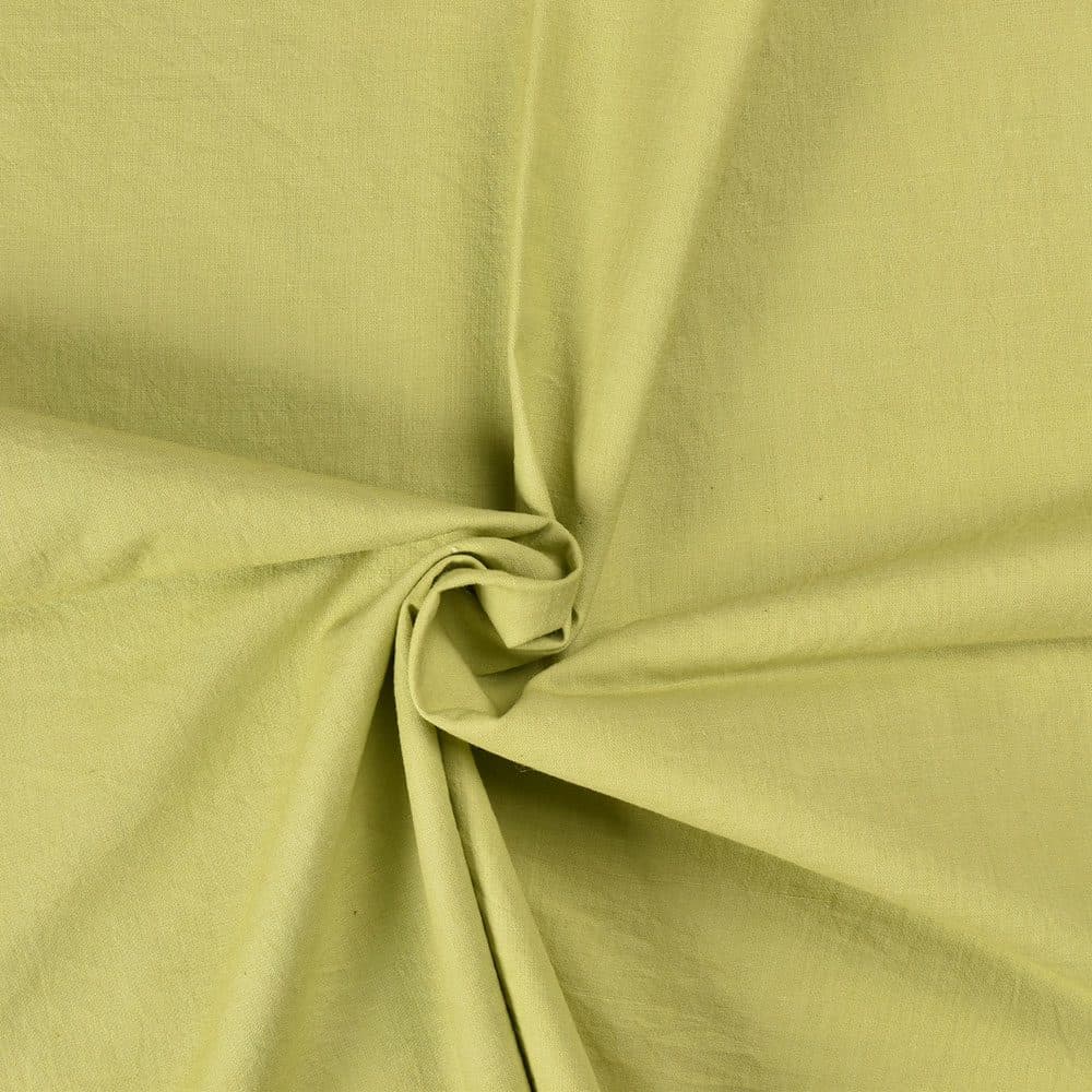 Plain Green Khadi Cotton 95 GSM Handwoven Fabric