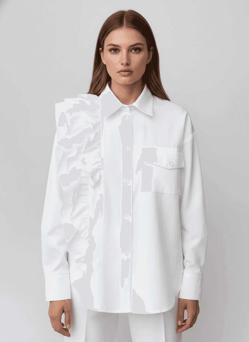 Ruffled Asymmetric Top