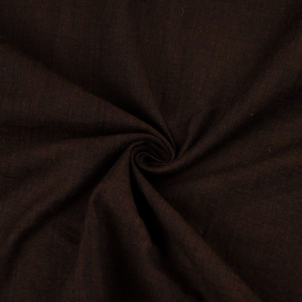Cross Colour Brown Pure Cotton 95 GSM Handwoven Fabric Sb16