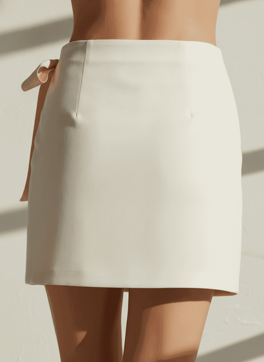 High Slit Ribboned Skirt