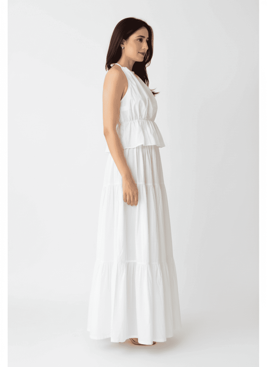 Tie Up Top & Tiered Skirt Co-ord Set