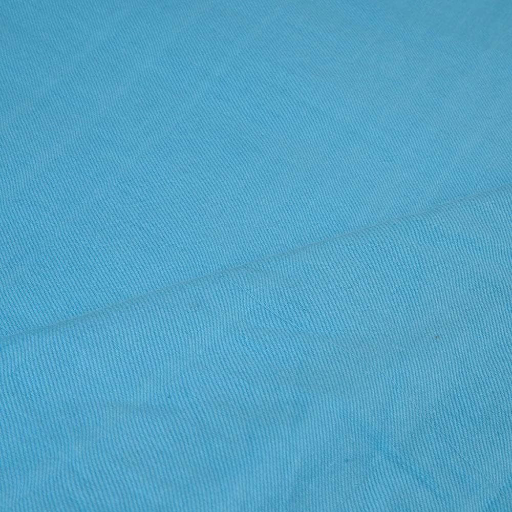 SOLID SATIN TWILL BLUE PURE COTTON 102 GSM HANDWOVEN FABRIC
