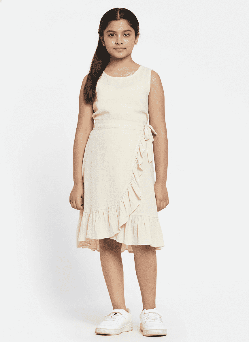 Ruffled & Wrapped Kid's Skirt
