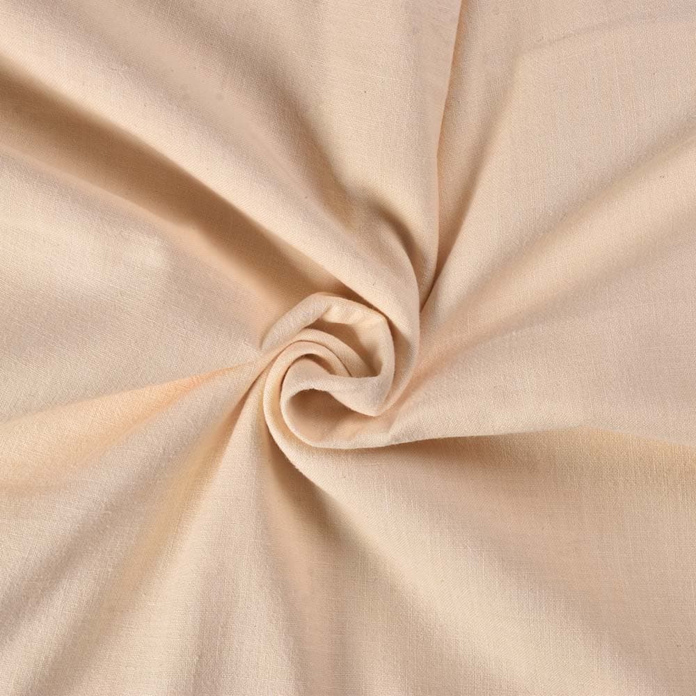 Plain Cream Pure Khadi 142 GSM Handwoven Fabric