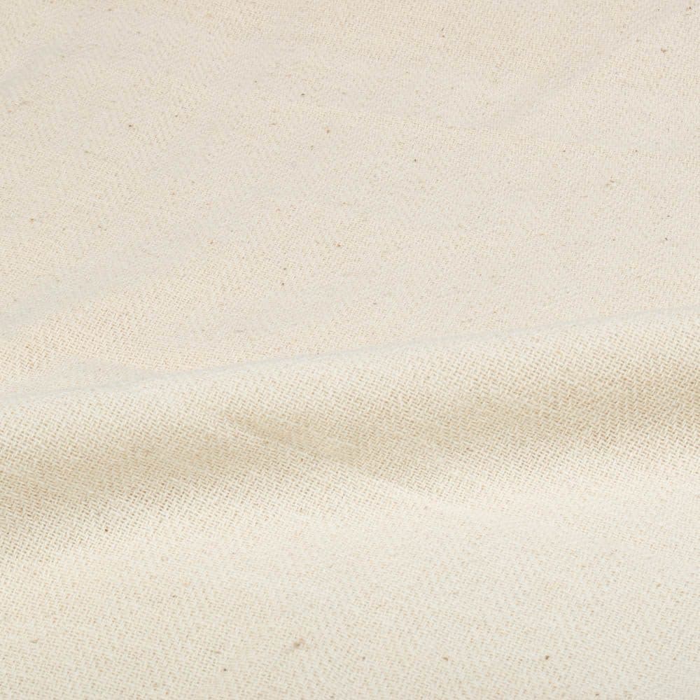 Herringbone Cream 180 GSM Khadi Cotton Handwoven Fabric