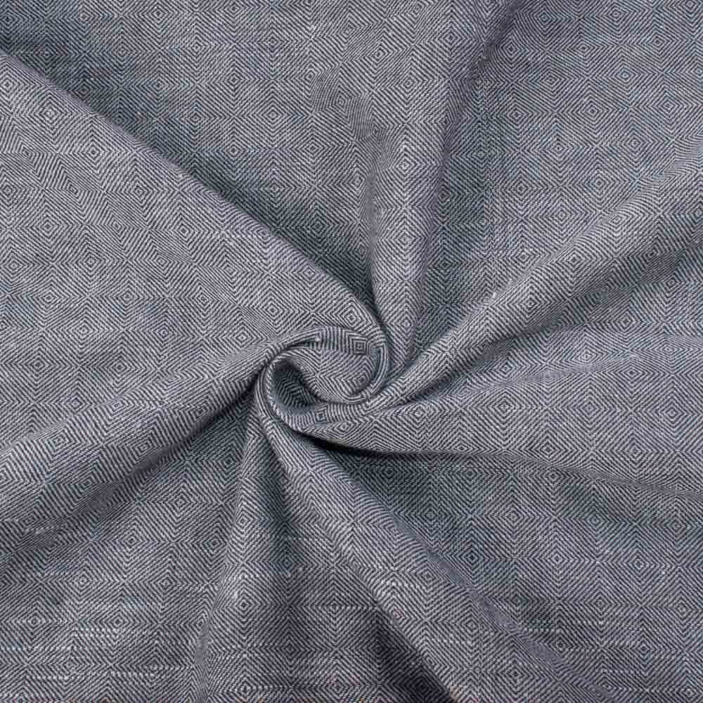 Diamond Twill Grey Jacquard Cotton Khadi 140 GSM Fabric