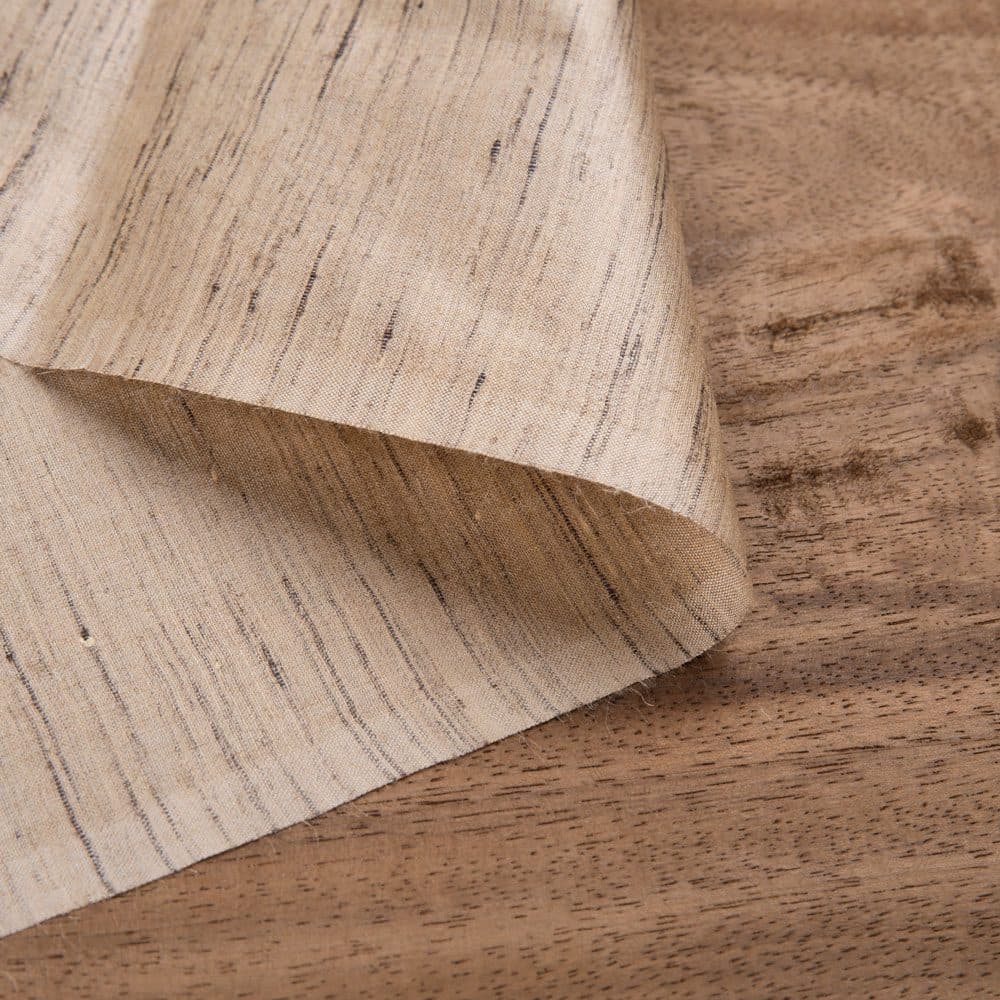 Plain Natural Tussar & Ketya Silk Blend 70 GSM Handwoven Fabric